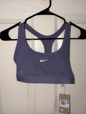 Nike Lavender Racerback Sports Bra with White Swoosh